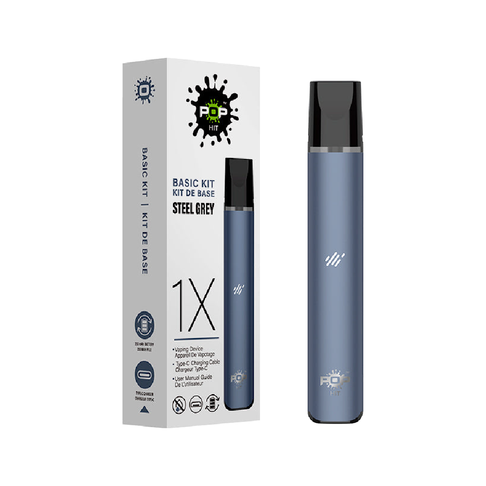 Pop-Hit-Vaping-Rechargeable-Device-Nicotine-Inhale-Sale-Price-Grey