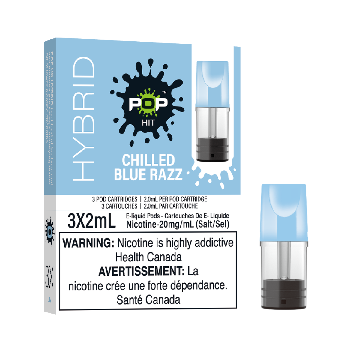 Pop-Vapor-Chilled-blue-razz-Disposable-Vape-Nicotine-Pod-