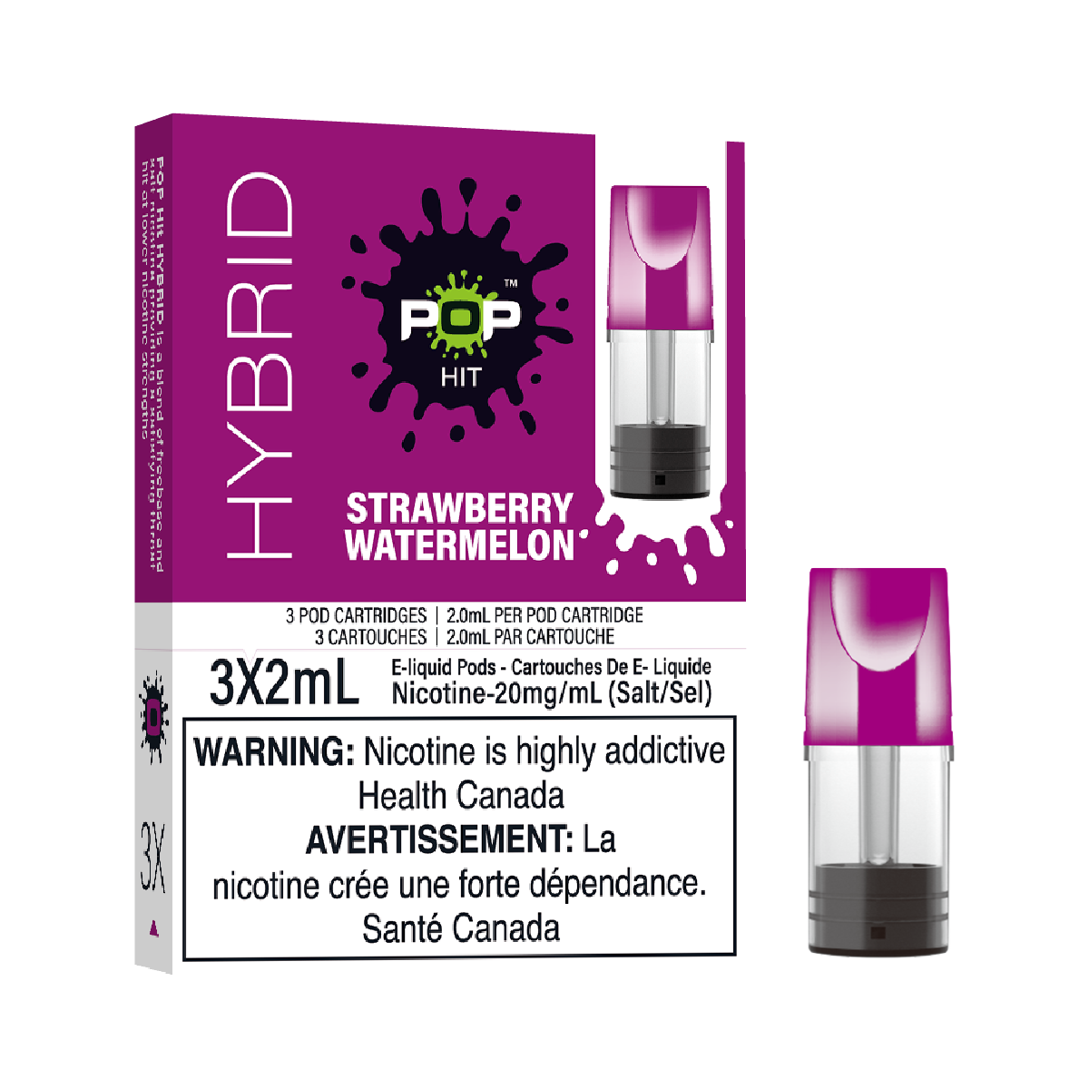 Pop-Vapor-strawberry-watermelon-Disposable-Vape-Nicotine-Pod-