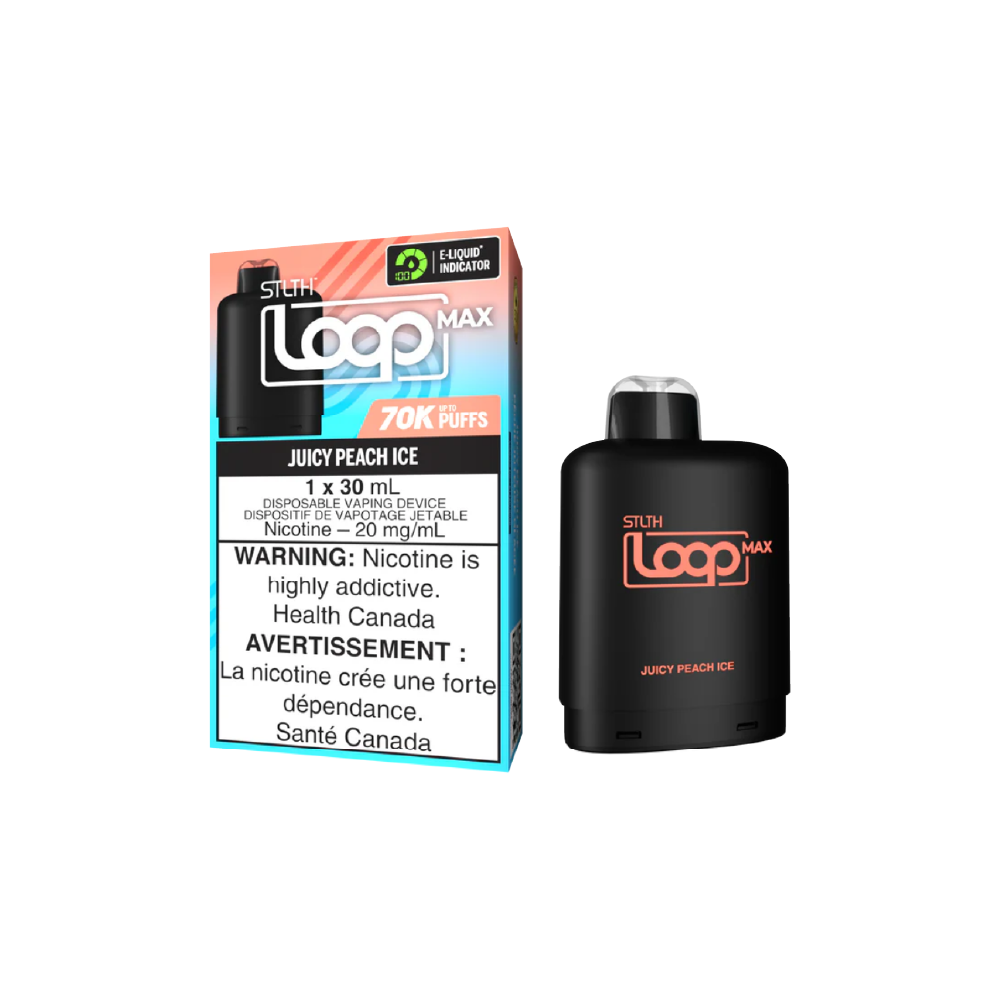 STLTH-LOOP-MAX-Disposable-Vape-Pod-Eliquid-juicy-Peach-Ice