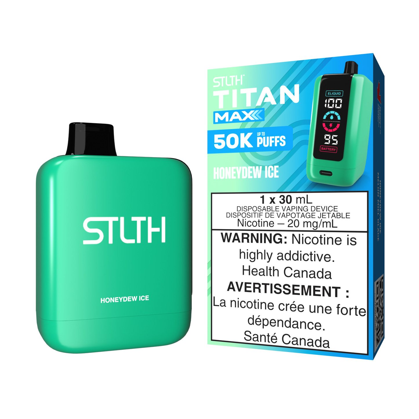 STLTH-Titan-Max-50K-Puffs-Disposable-Vape-Free-shipping-Honeydew-Ice-