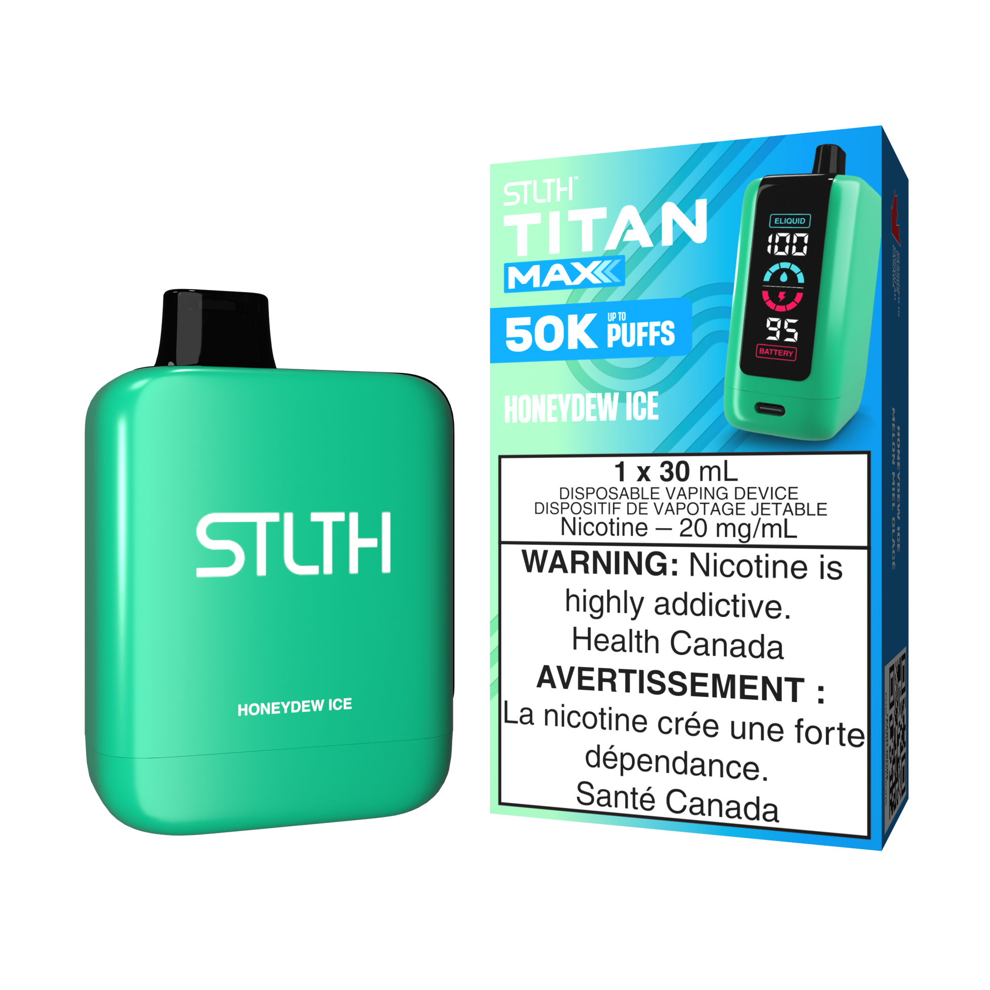 STLTH-Titan-Max-50K-Puffs-Disposable-Vape-Free-shipping-Honeydew-Ice-