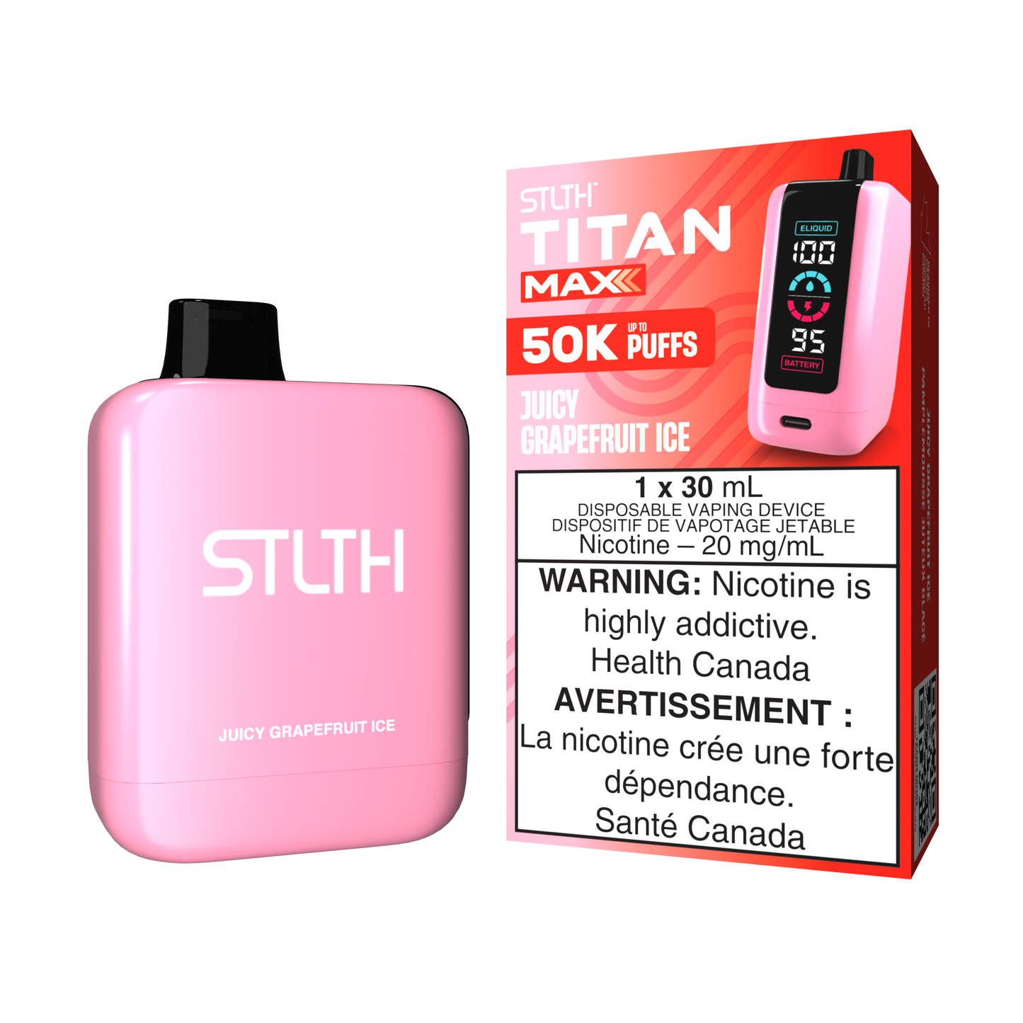 STLTH-Titan-Max-50K-Puffs-Disposable-Vape-Free-shipping-Juicy-Grapefruit-Ice-