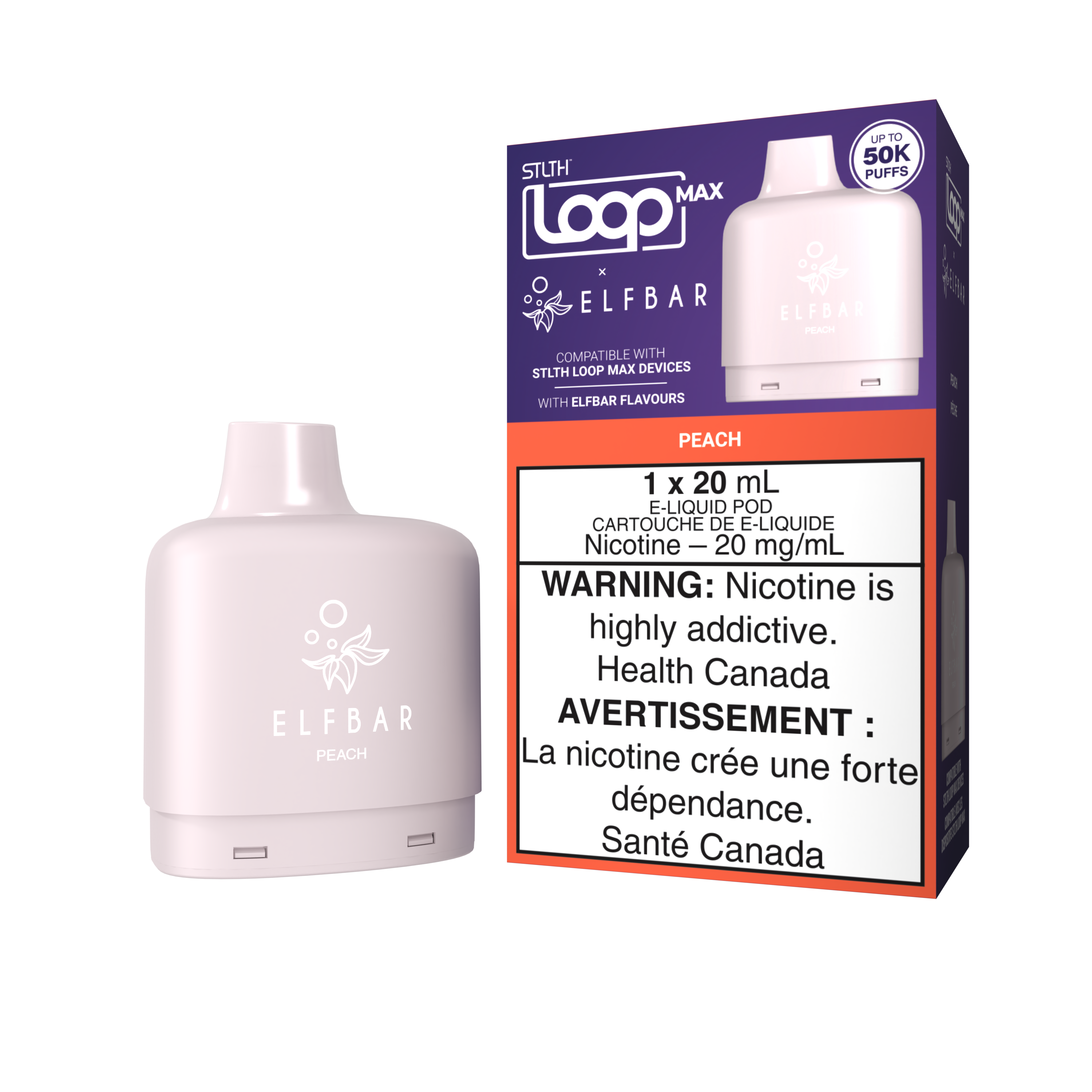 ELFBAR X STLTH - LOOP Pod 20mL - Peach