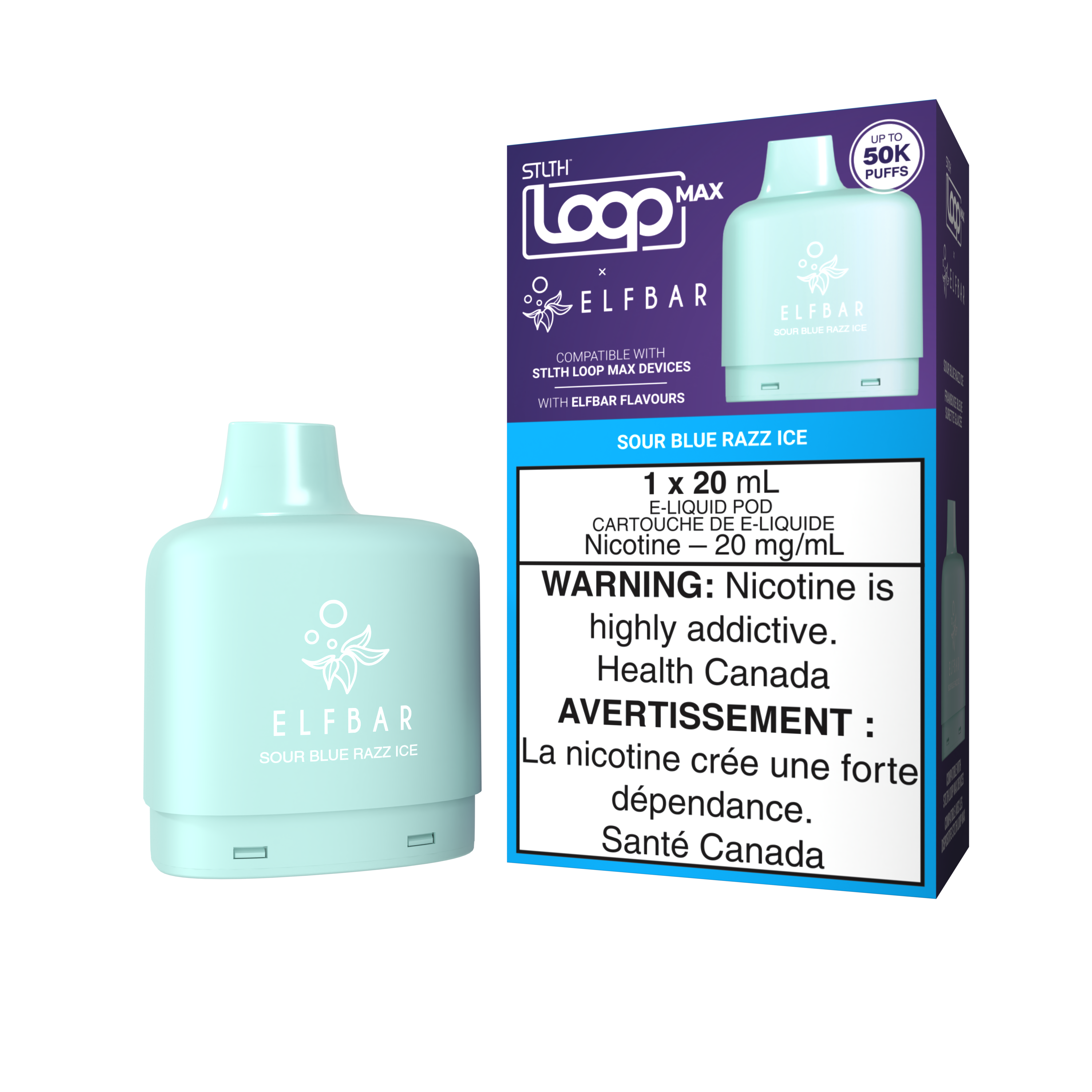 ELFBAR X STLTH - LOOP Pod 20mL - Sour Blue Razz Ice