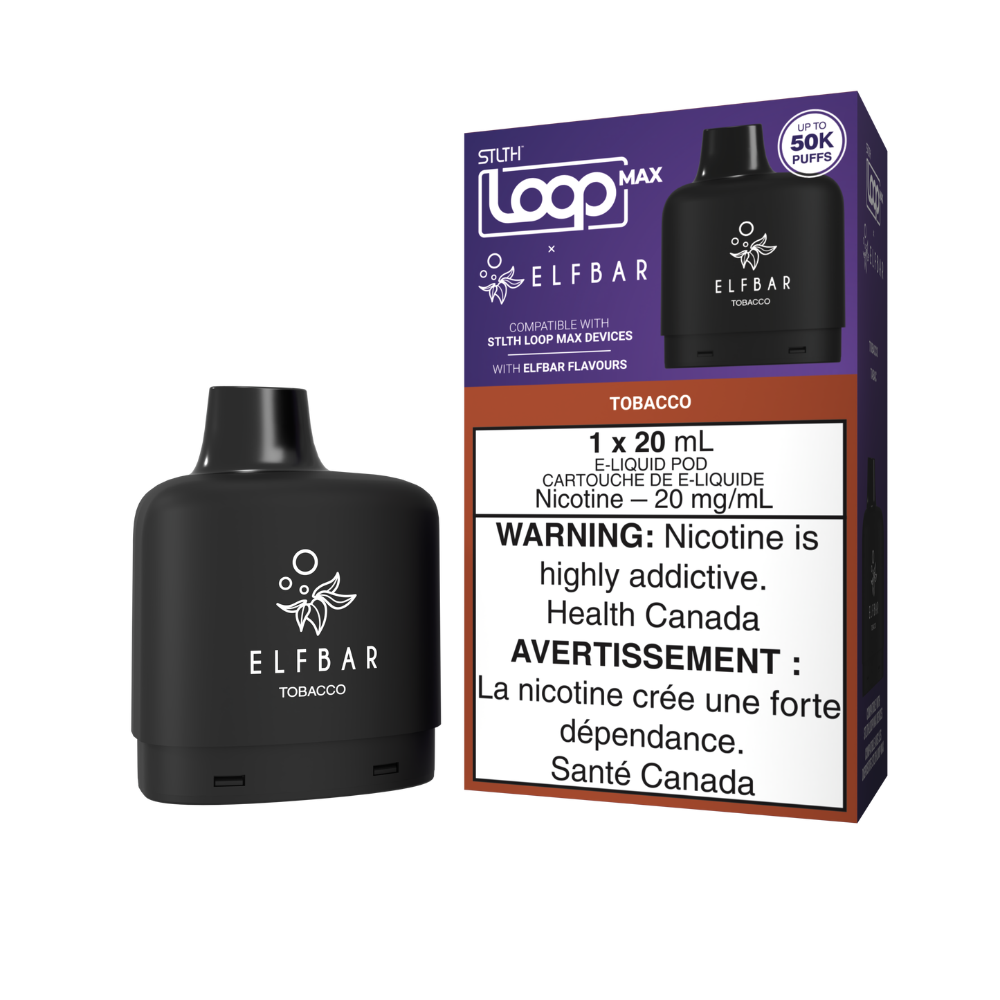 ELFBAR X STLTH - LOOP Pod 20mL - Tobacco