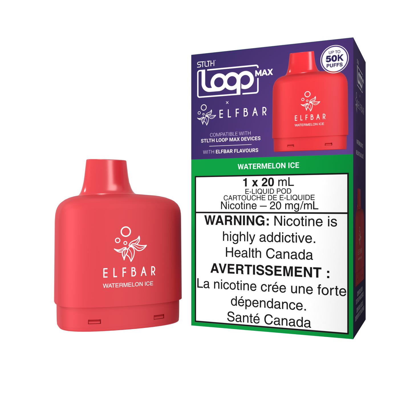 ELFBAR X STLTH - LOOP Pod 20mL - Watermelon Ice