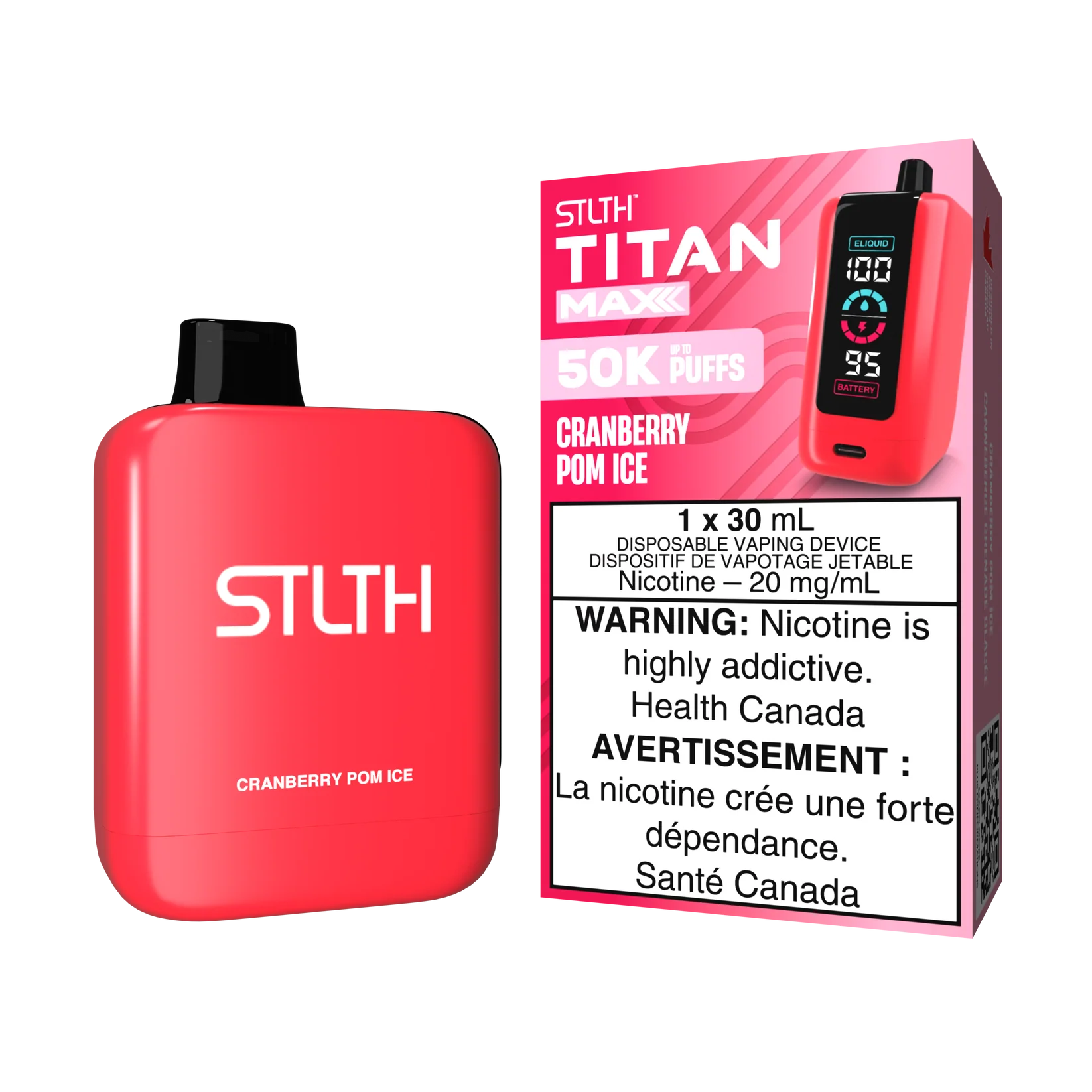 STLTH TITAN MAX - Cranberry Pom Ice