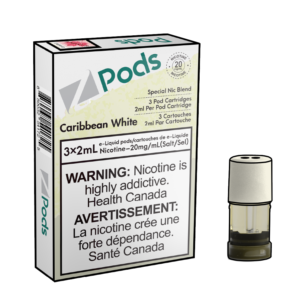 ZPODS-Caribbean-White-Disposable-Vape-Nicotine-Pod