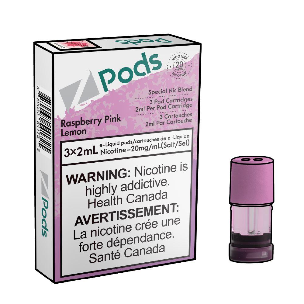 ZPODS-Disposable-Vape-Pod-Free-shipping-Raspberry-pink-lemon