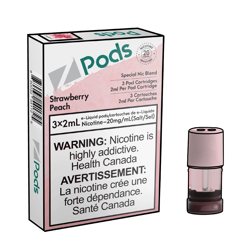 ZPODS-Disposable-Vape-Pod-Free-shipping-Strawberry-Peach