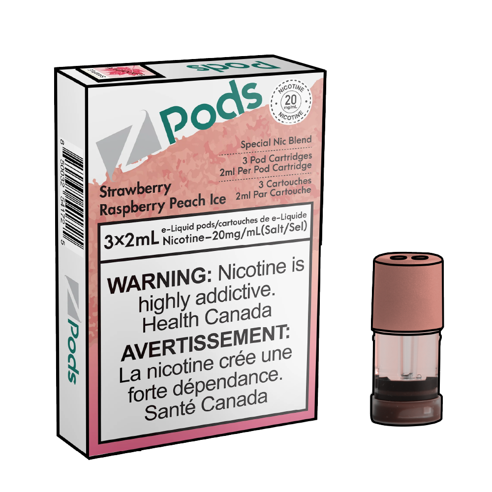 ZPODS-Disposable-Vape-Pod-Free-shipping-Strawberry-Raspberry-Peach-Ice