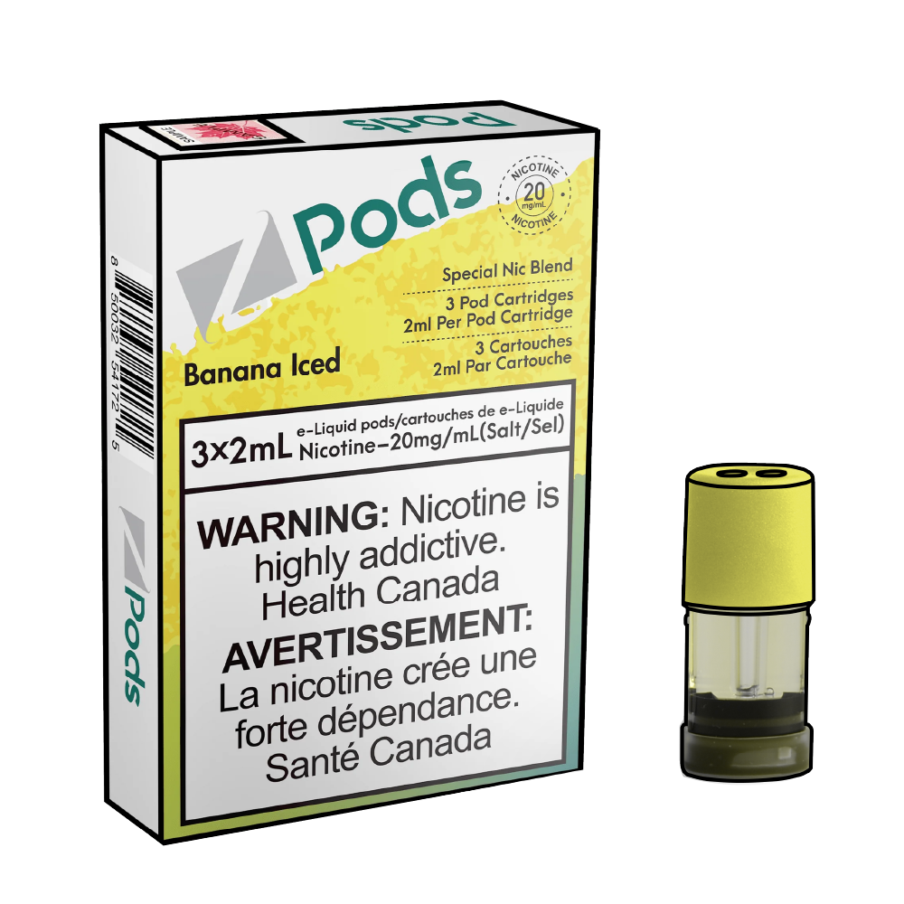 Zpods_Banana_Iced_pods_Vape_Store