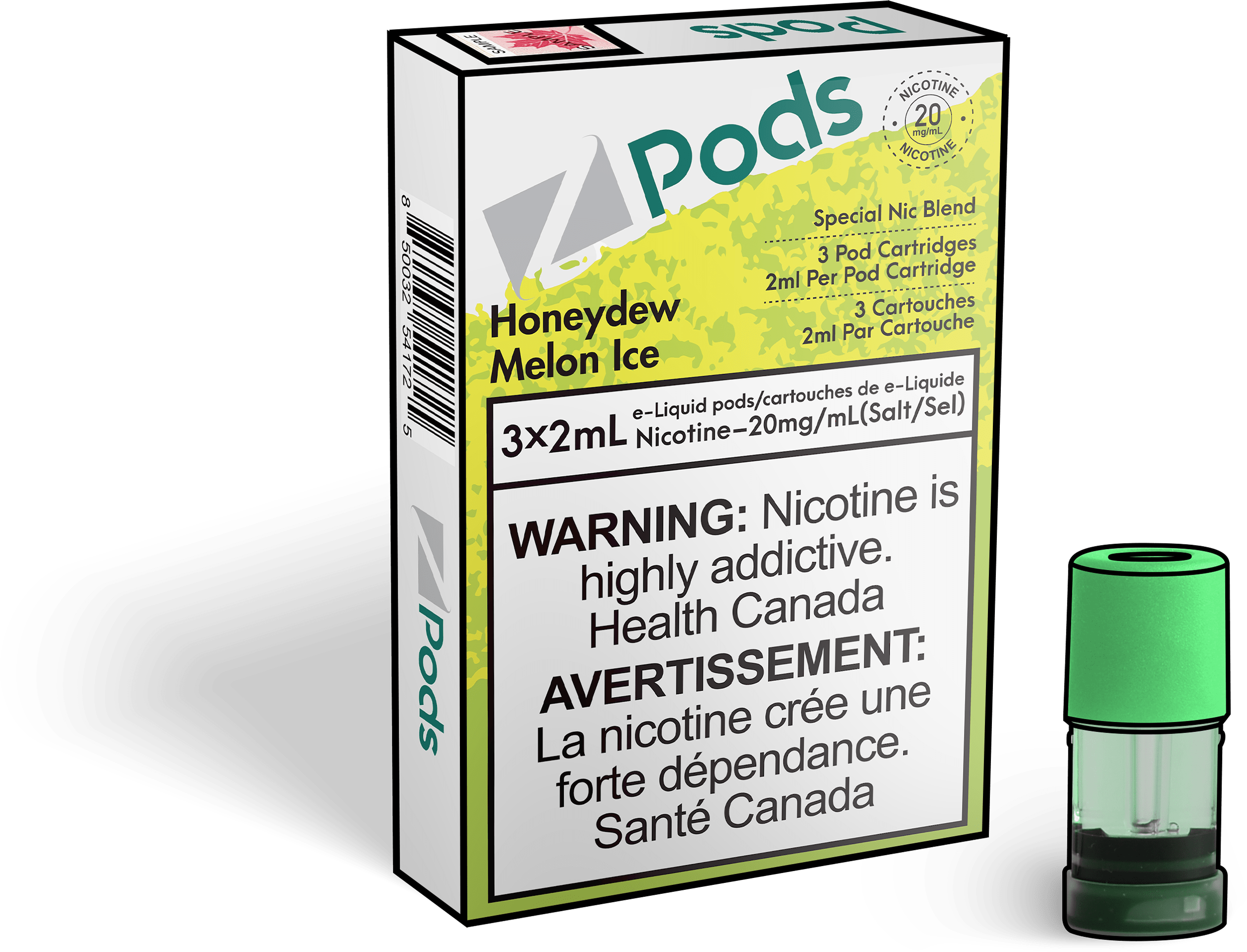 Zpods_Honeydew_Melon_Ice_pods_Nic_salt_Vape