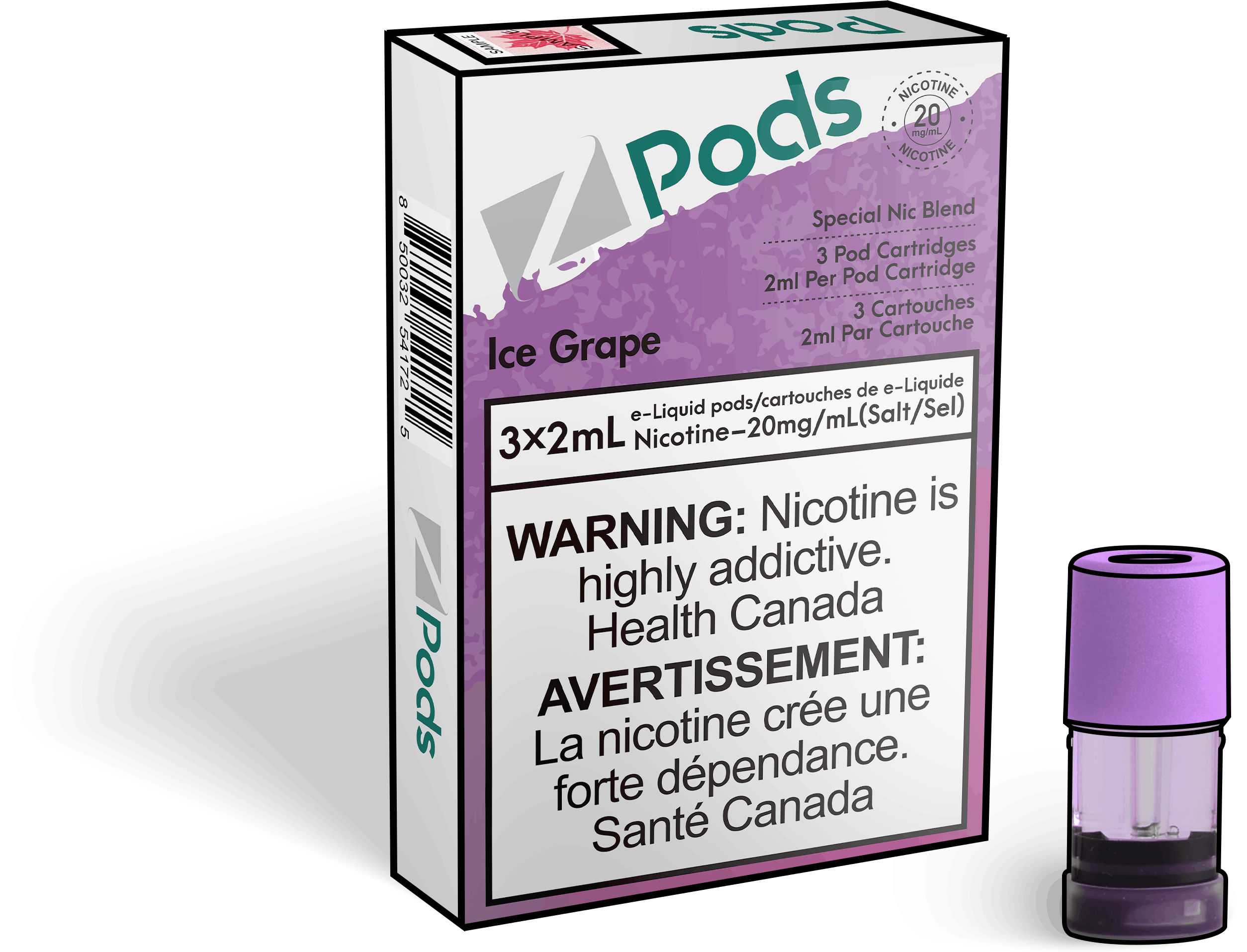 Zpods_Ice_Grape_pods_Nic_salt_Vape