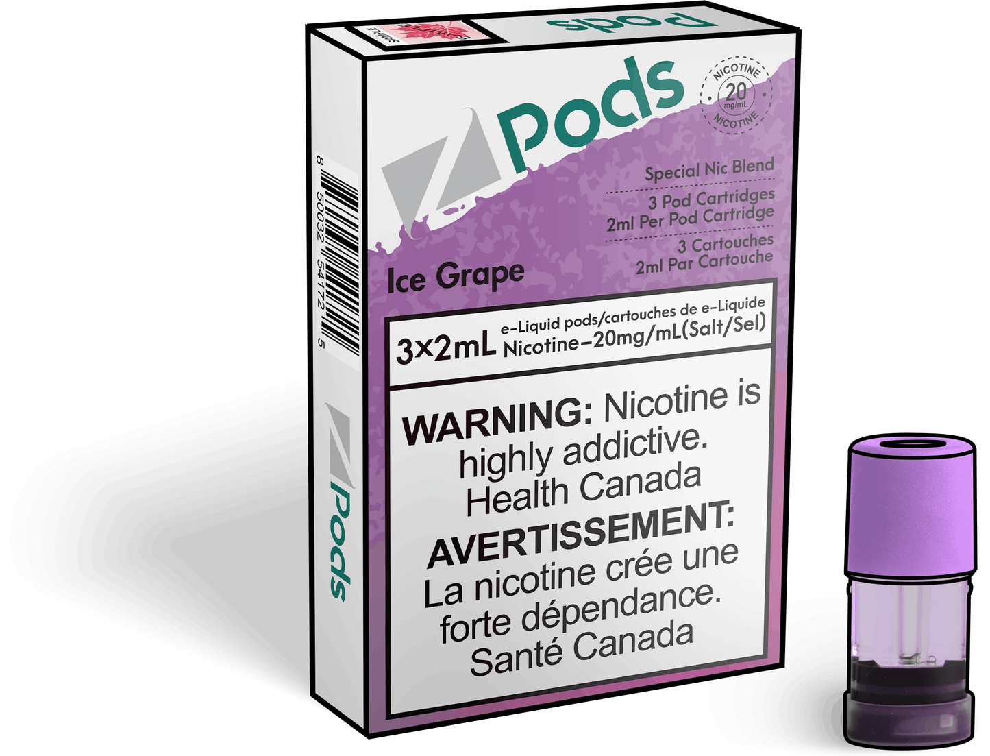 Zpods_Ice_Grape_pods_Nic_salt_Vape