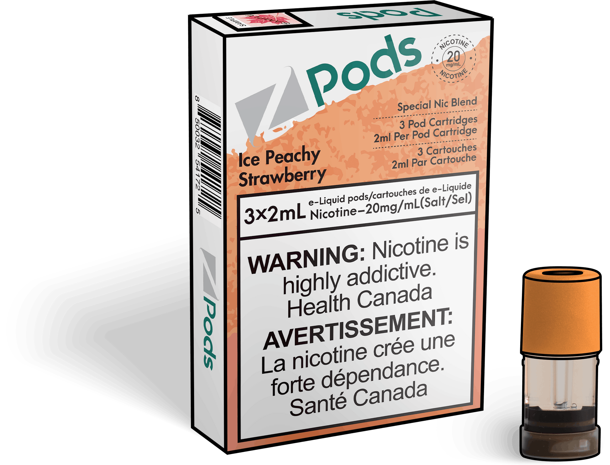 Zpods_Ice_Peachy_Strawberry_pods_Nic_salt_Vape