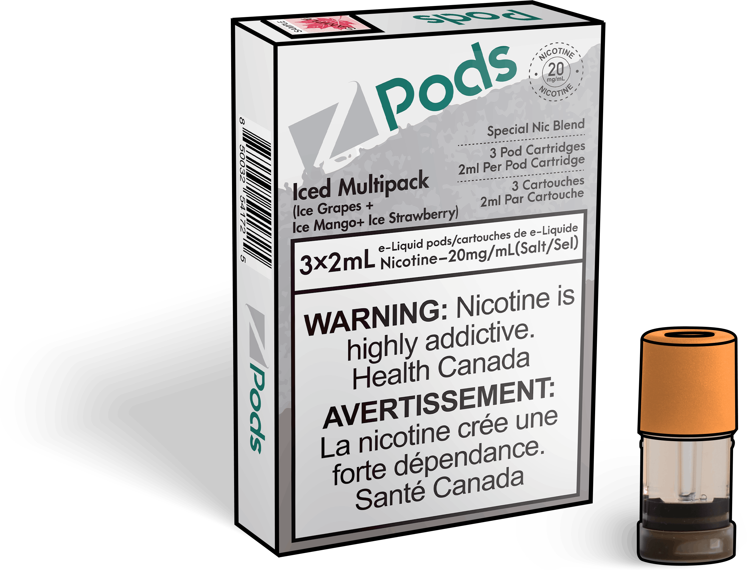Zpods_Iced_Multipack_pods_Nic_salt_Vape