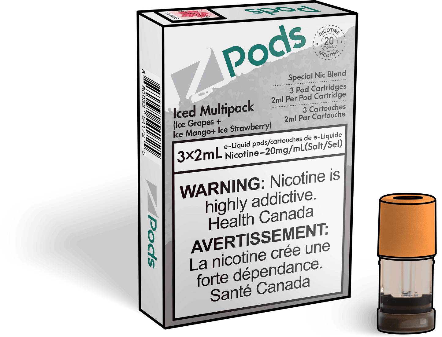 Zpods_Iced_Multipack_pods_Nic_salt_Vape