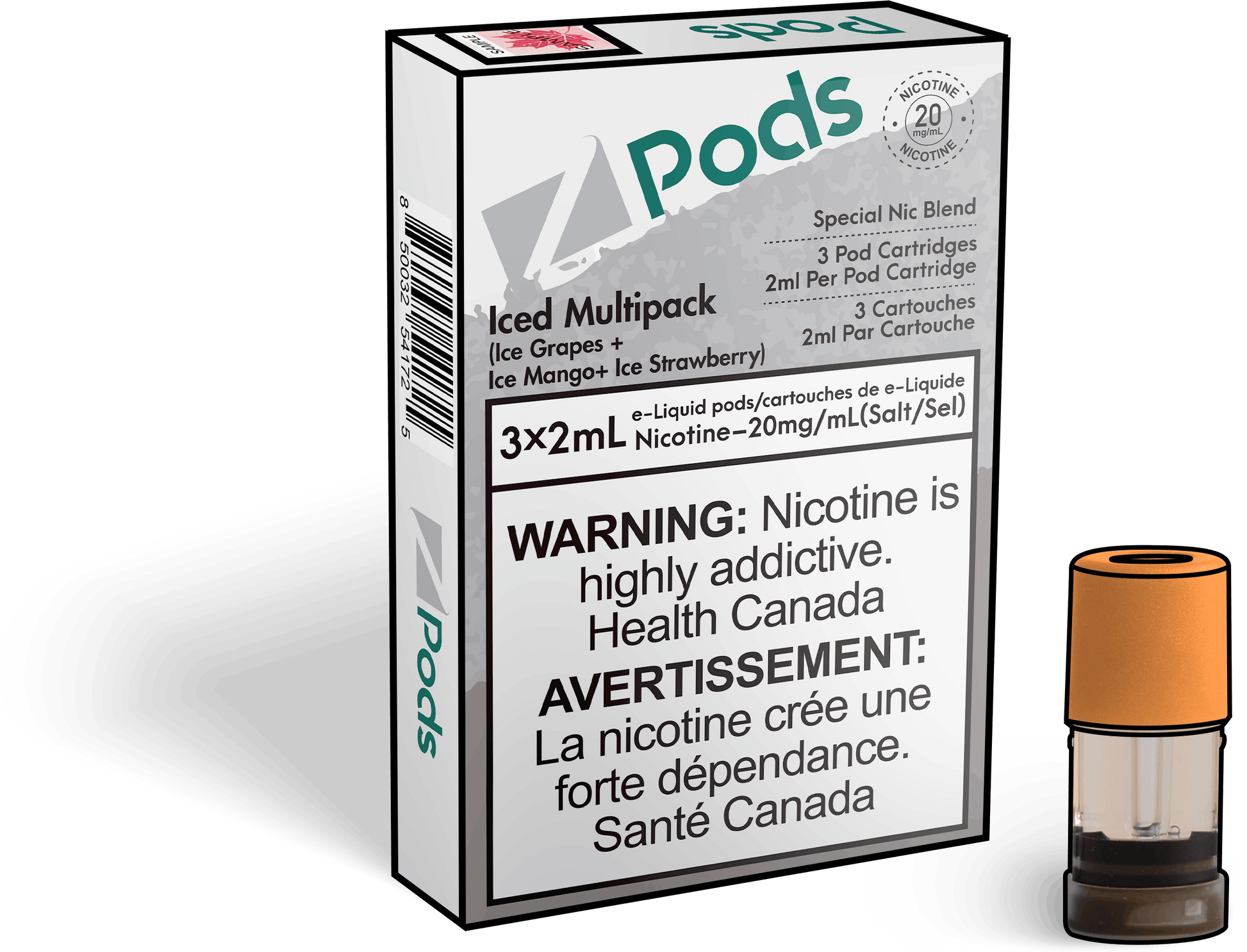 Zpods_Iced_Multipack_pods_Nic_salt_Vape