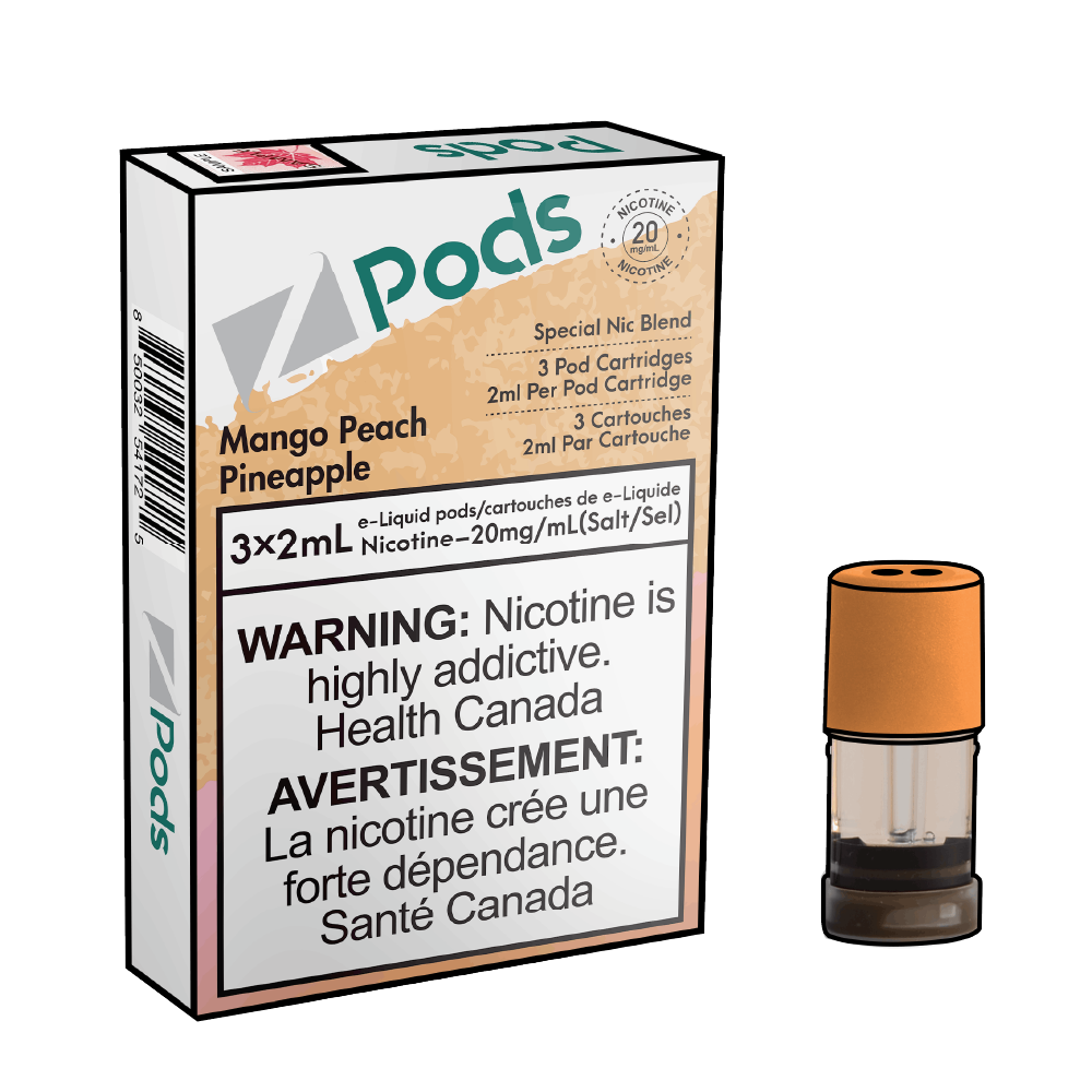 Zpods_Mango_Peach_Pineapple_pods_Nic_salt_Vape