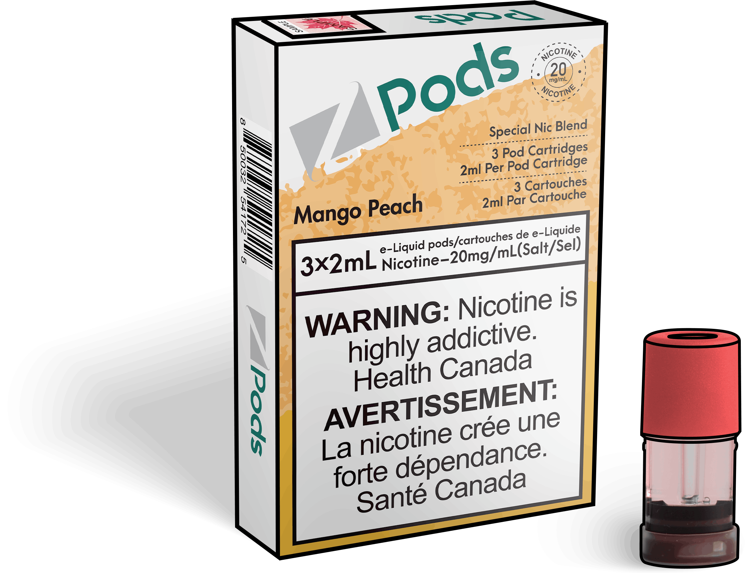 Zpods_Mango_Peach_pods_Nic_salt_Vape