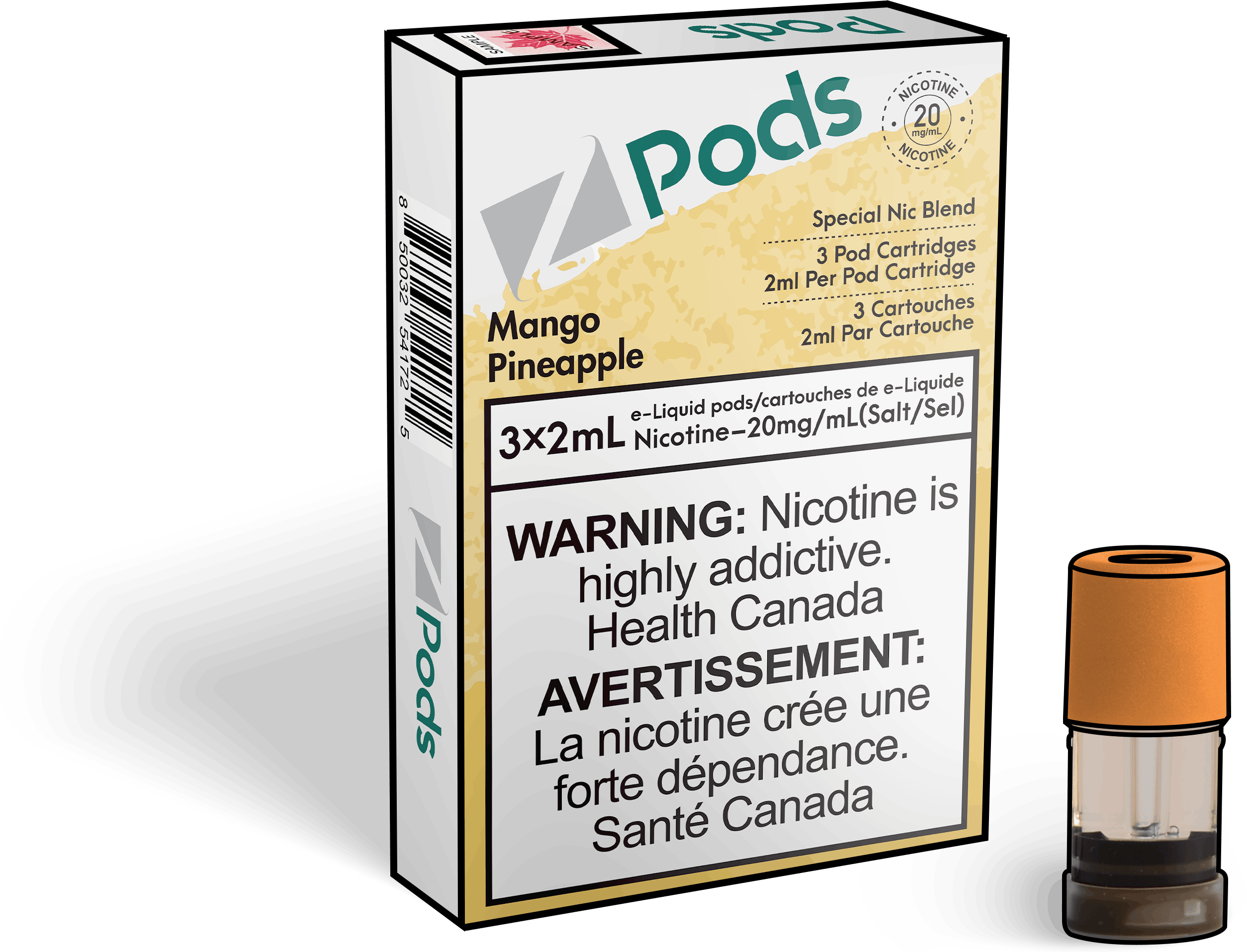 Zpods_Mango_Pineapple_pods_Nic_salt_Vape