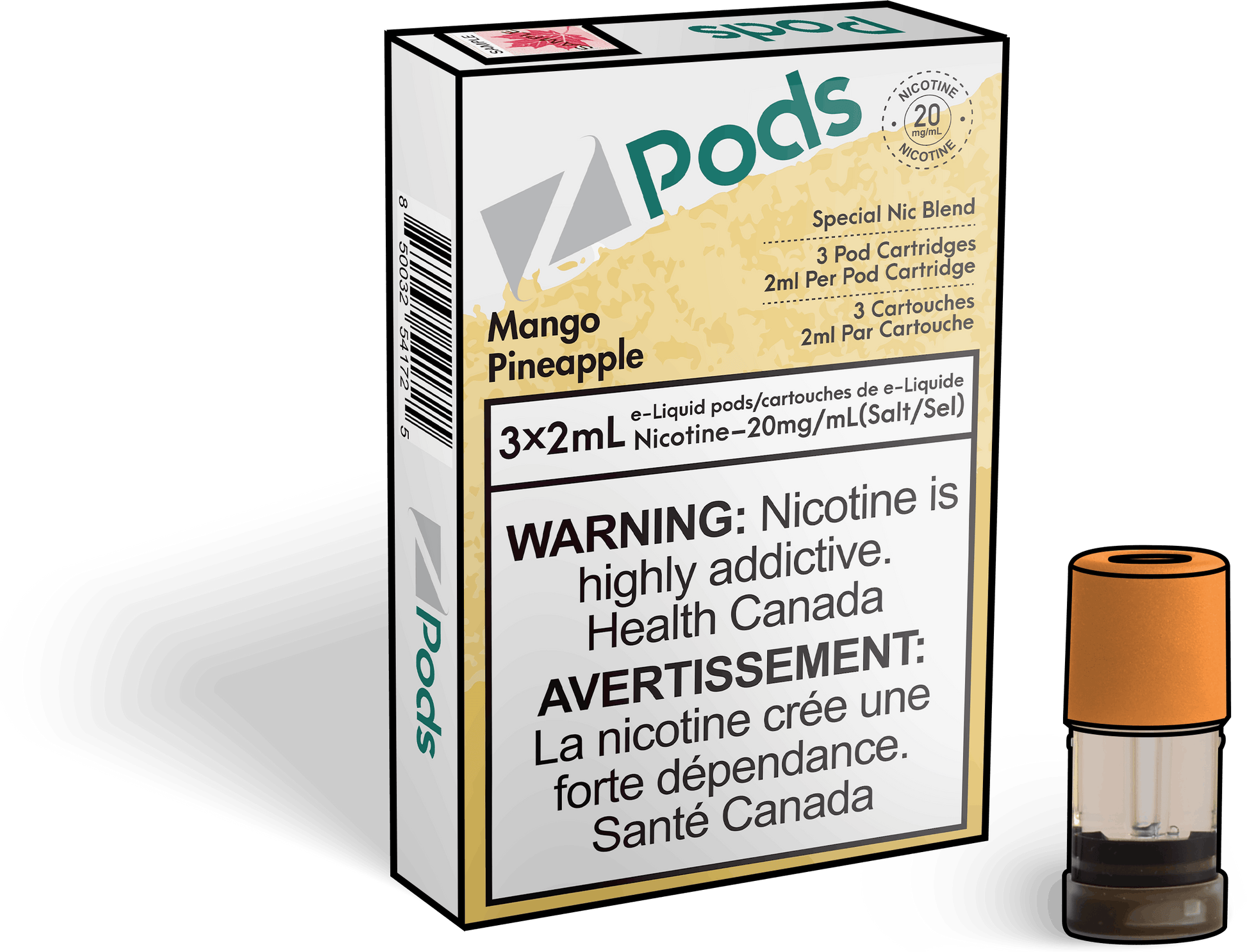 Zpods_Mango_Pineapple_pods_Nic_salt_Vape