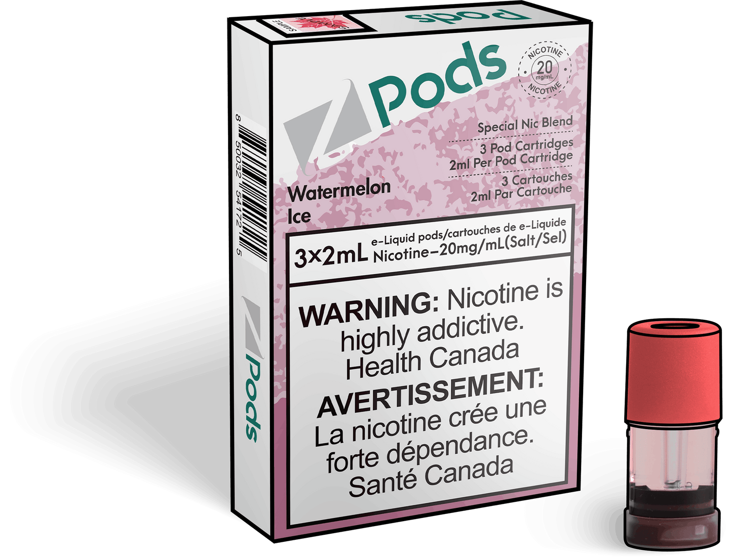 Zpods_Watermelon_Ice_Disposable_Nicotine_Vape_Pod