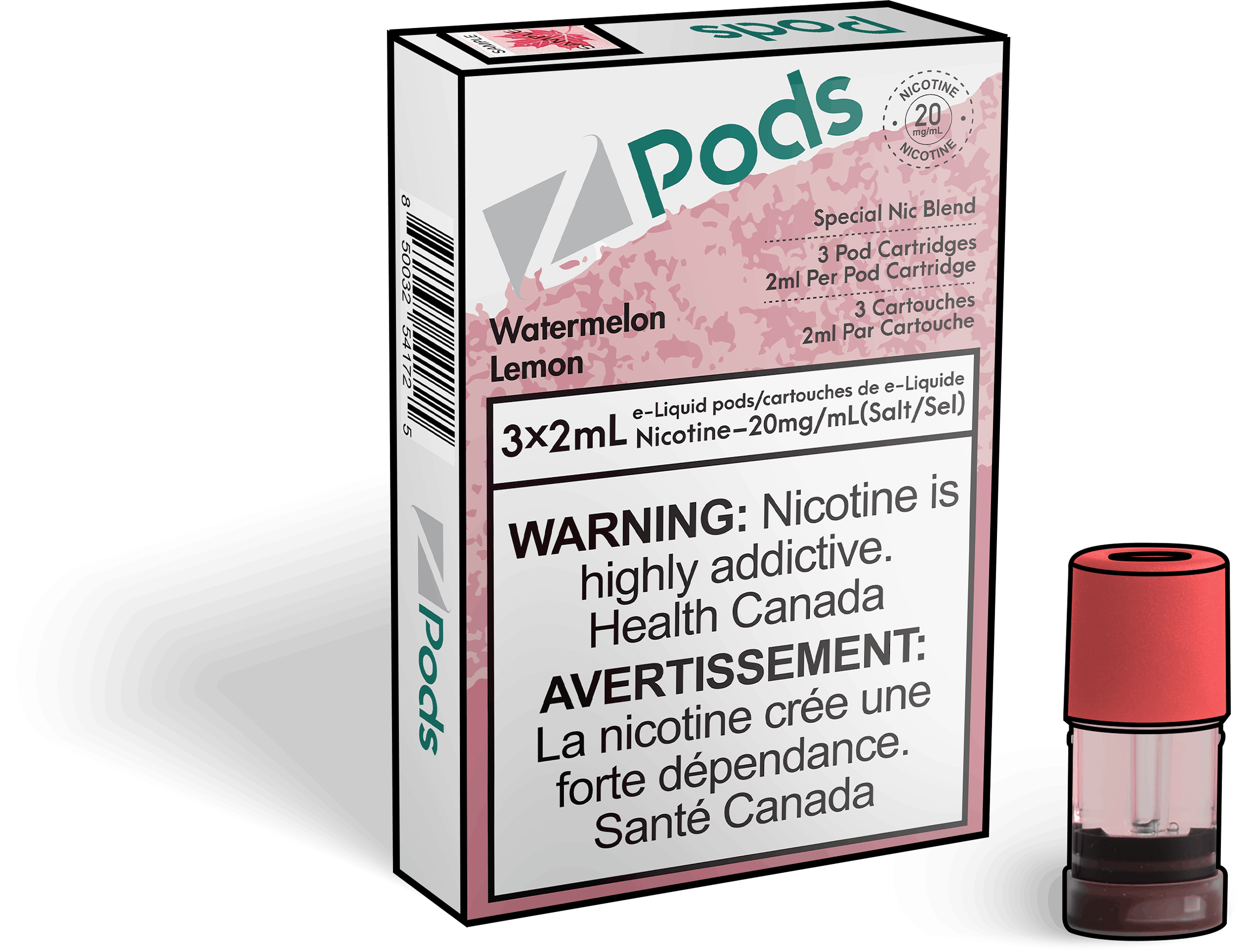 Zpods_Watermelon_Lemon_Disposable_Nicotine_Vape_Pod