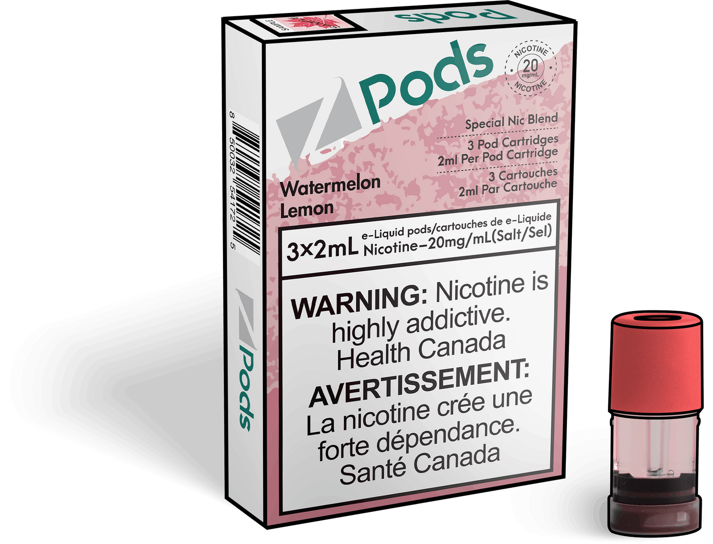 Zpods_Watermelon_Lemon_Disposable_Nicotine_Vape_Pod