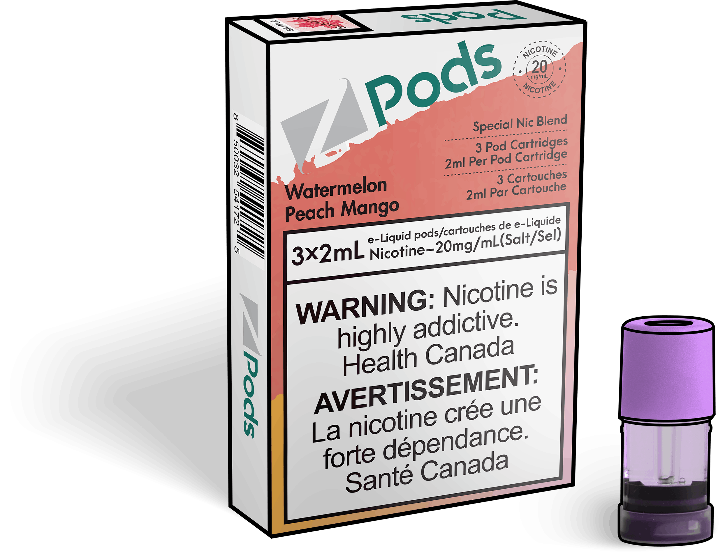 Zpods_Watermelon_Peach_Mango_Disposable_Nicotine_Vape_Pod