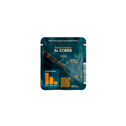 FUM Cores Black Licorice nicotine-free flavoured air refills for FUM devices back