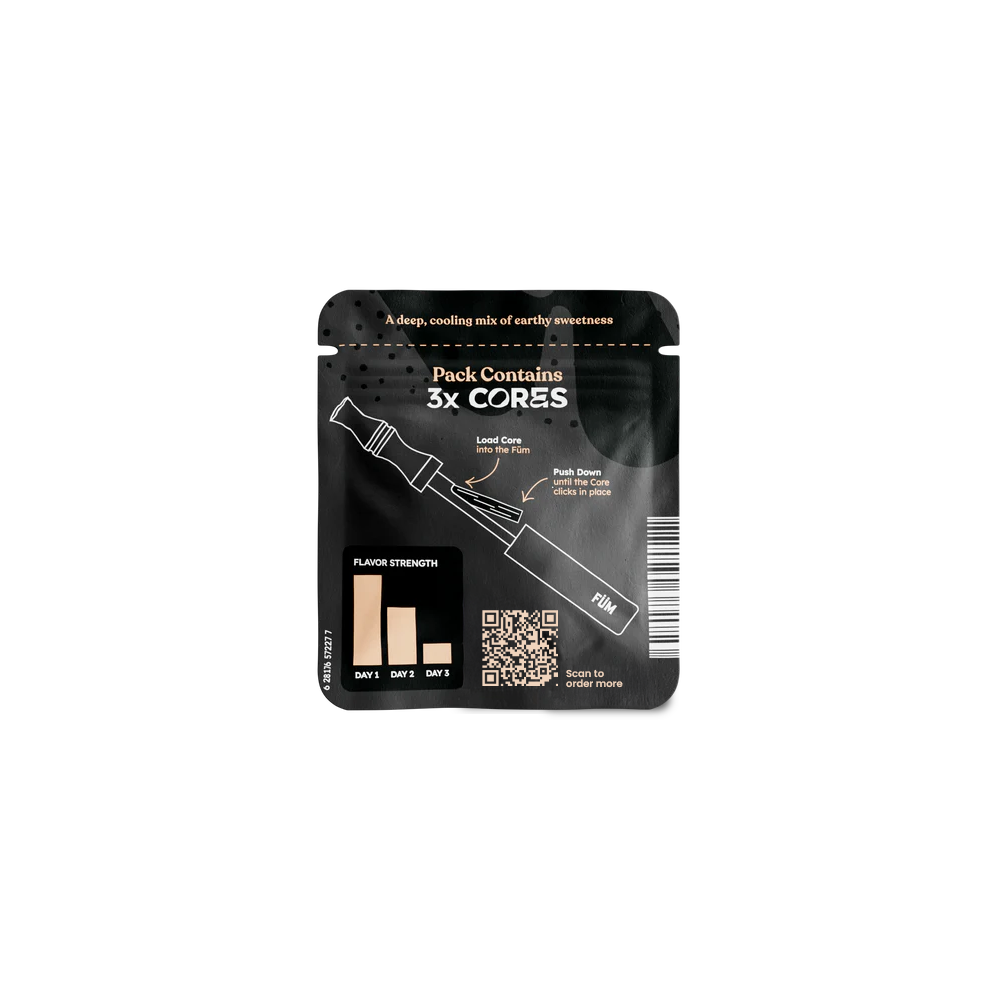 FUM Cores Maple Pepper nicotine-free flavoured air refills for FUM devices back