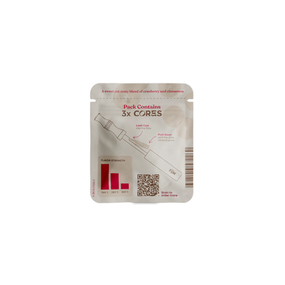 FUM Cores whte cranberry nicotine-free flavoured air refills for FUM devices back
